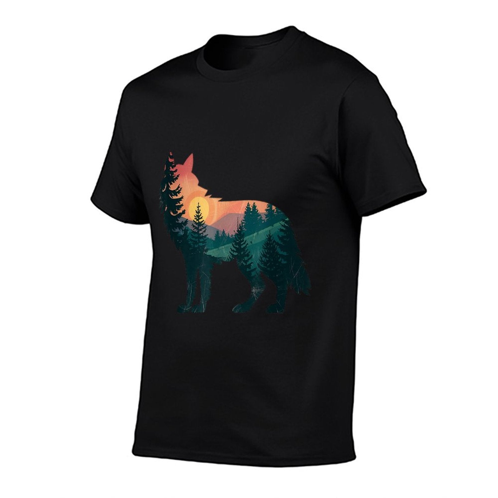 Wolf Hiking Hunting Outdoor Camping Forest Men Women Wolf  Durable T-Shirt