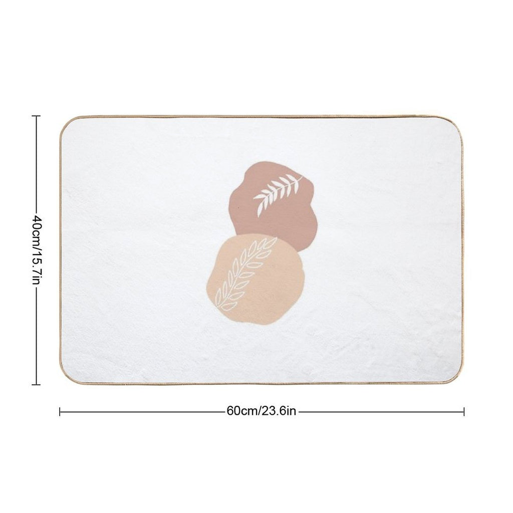 Brown Abstract Art  Multi-Purpose Bath Mat