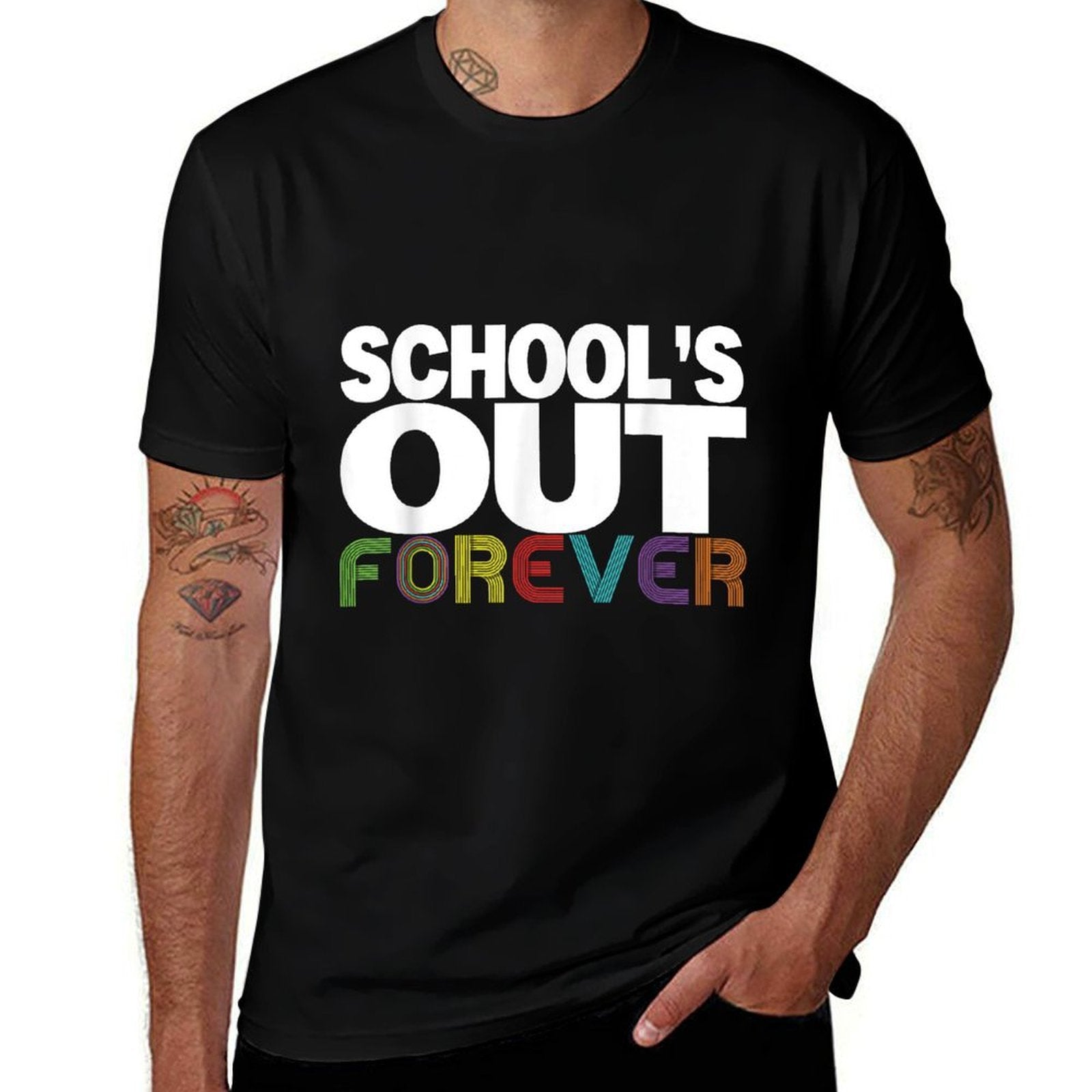 Schools Out Forever - Funny Retired Teacher Retirement Gift  Durable T-Shirt