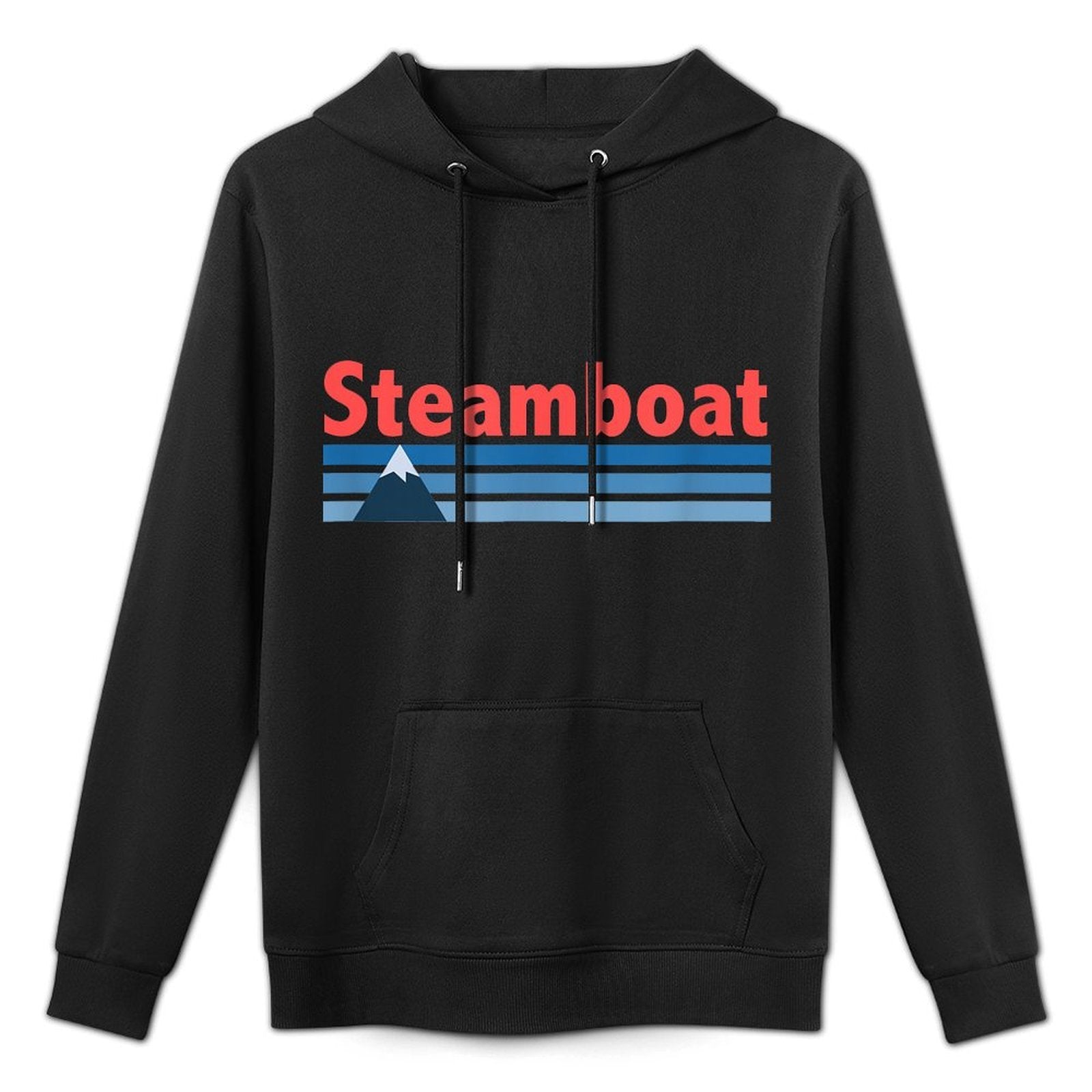 Retro Style Mountain - Steamboat Springs Colorado Versatile Streetwear Hoodie