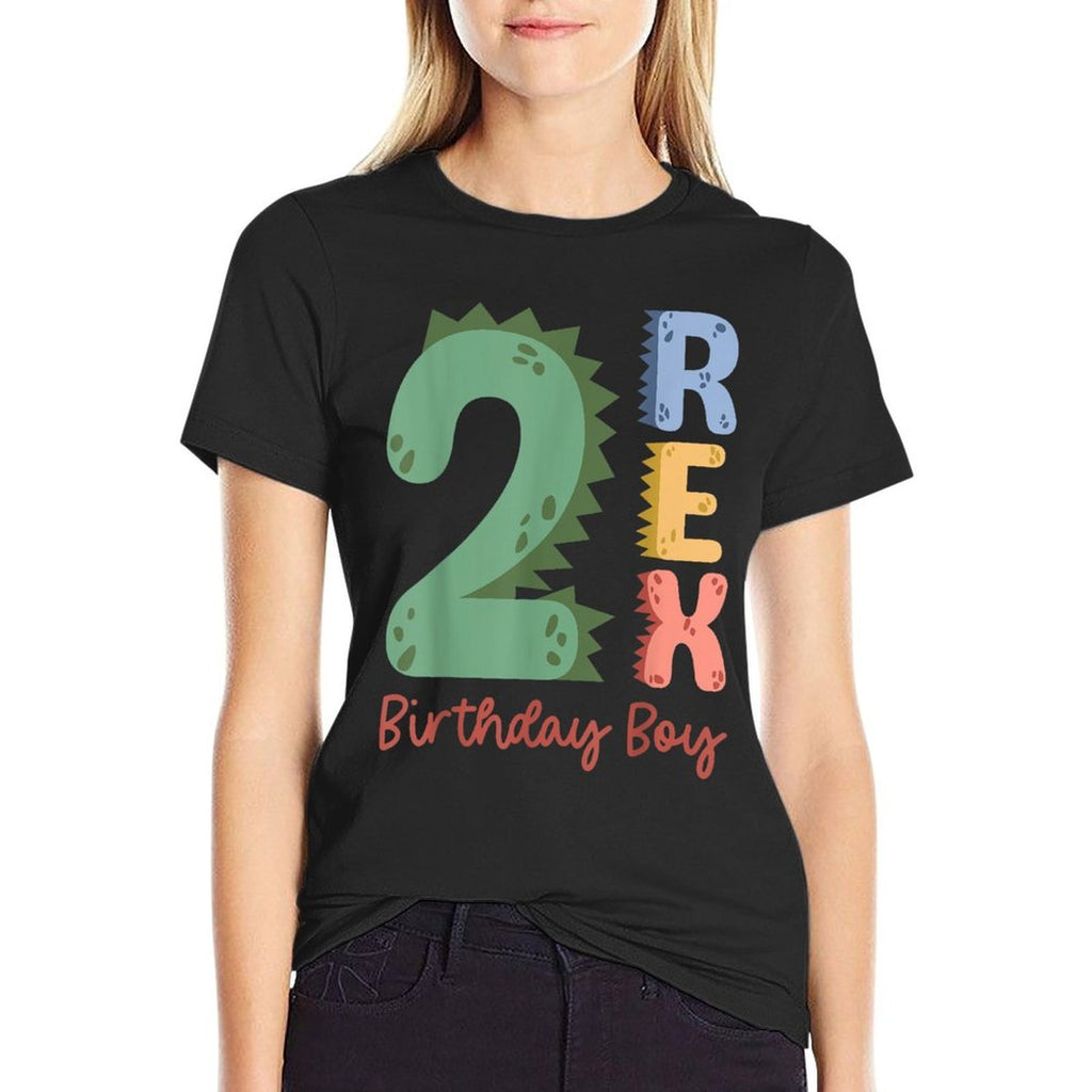 2 Years Old Kids Saurus Dinosaur It's My 2nd Birthday Boys  Moisture-wicking T-Shirt