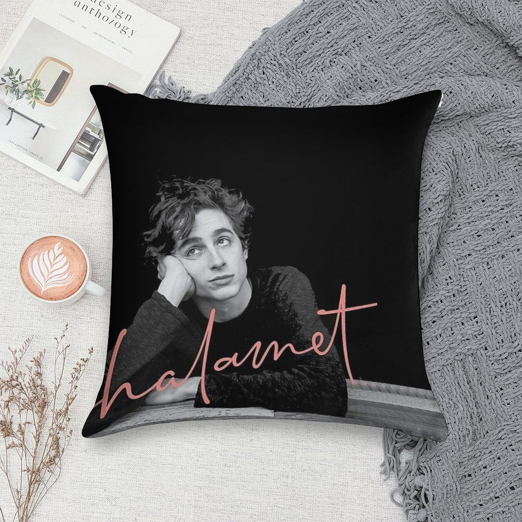 Chalamet Awesome Merch Of Timothee Chalamet Soft Decorative Cover Throw Pillow