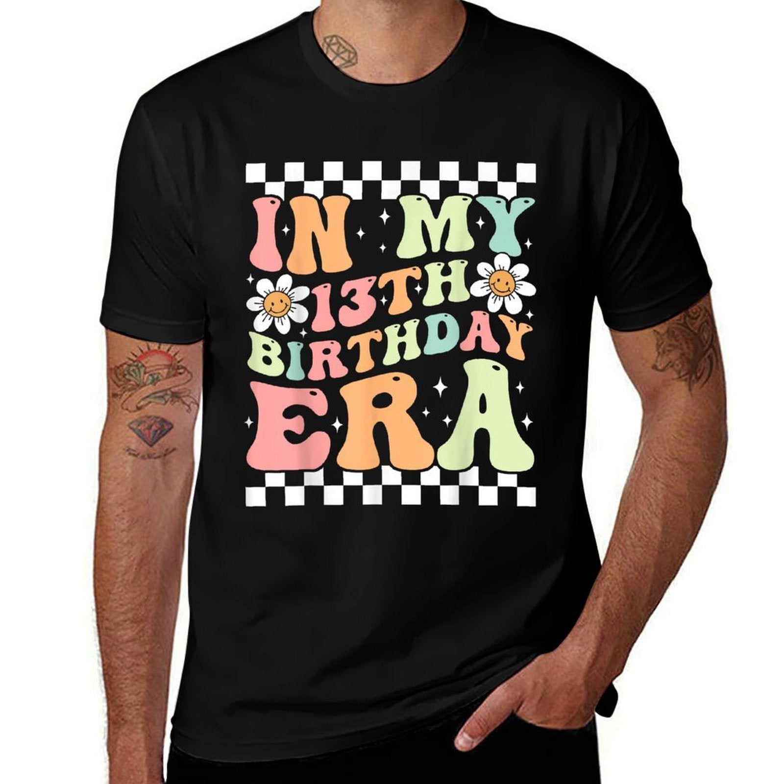 In My 13th Birthday Era Cute Groovy 13th Birthday Party  Moisture-wicking T-Shirt