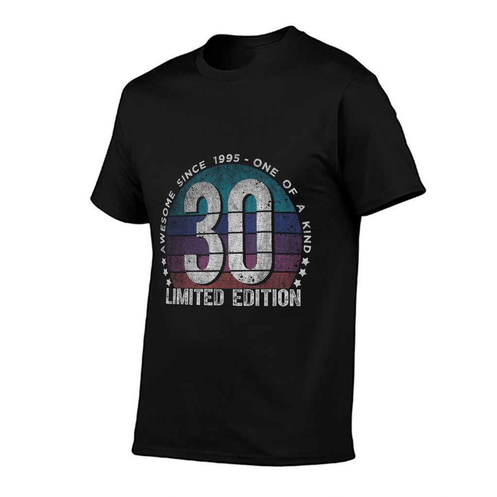 30 Year Old Gifts Vintage 1995 Limited Edition 30th Birthday  Ribbed Collar T-Shirt
