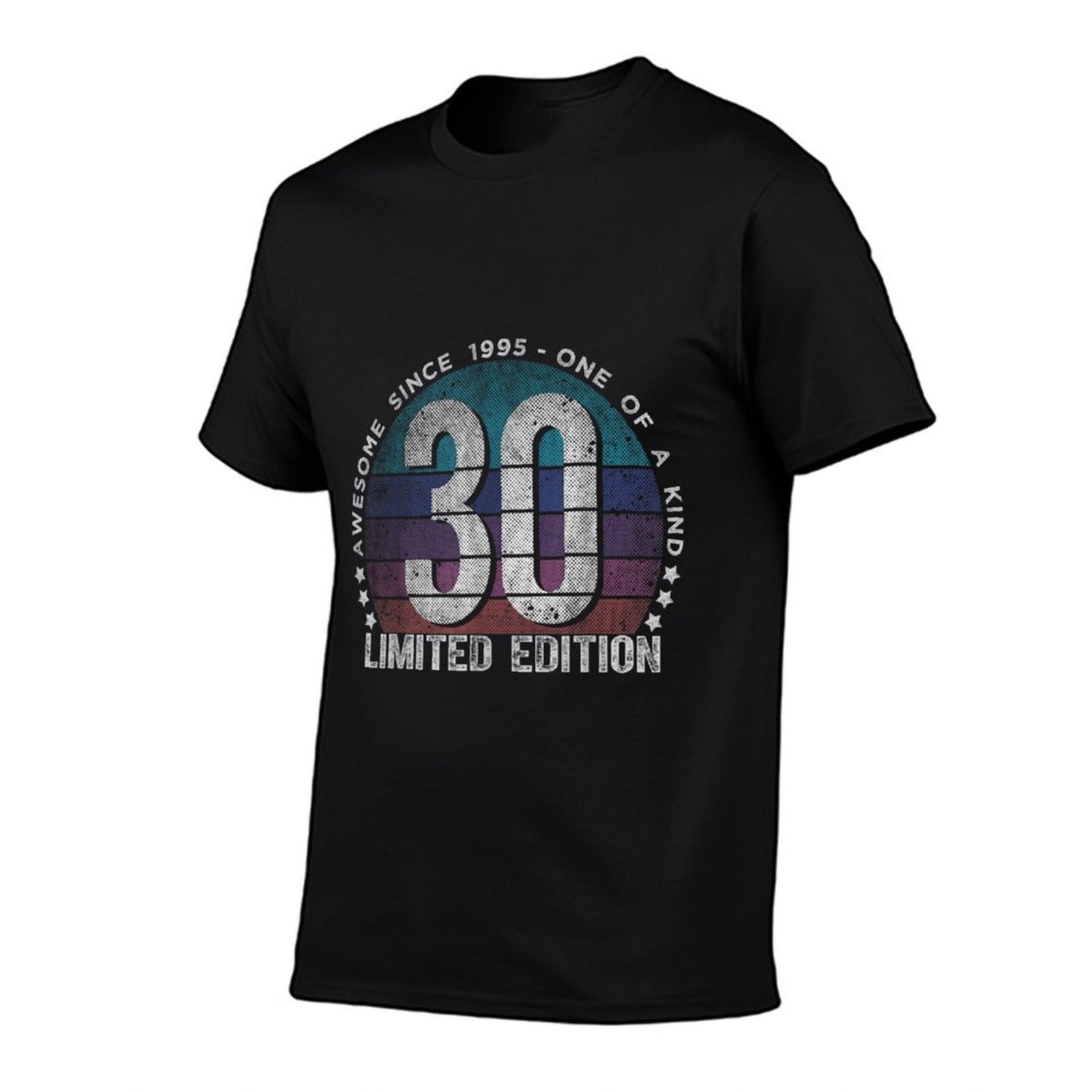 30 Year Old Gifts Vintage 1995 Limited Edition 30th Birthday  Ribbed Collar T-Shirt