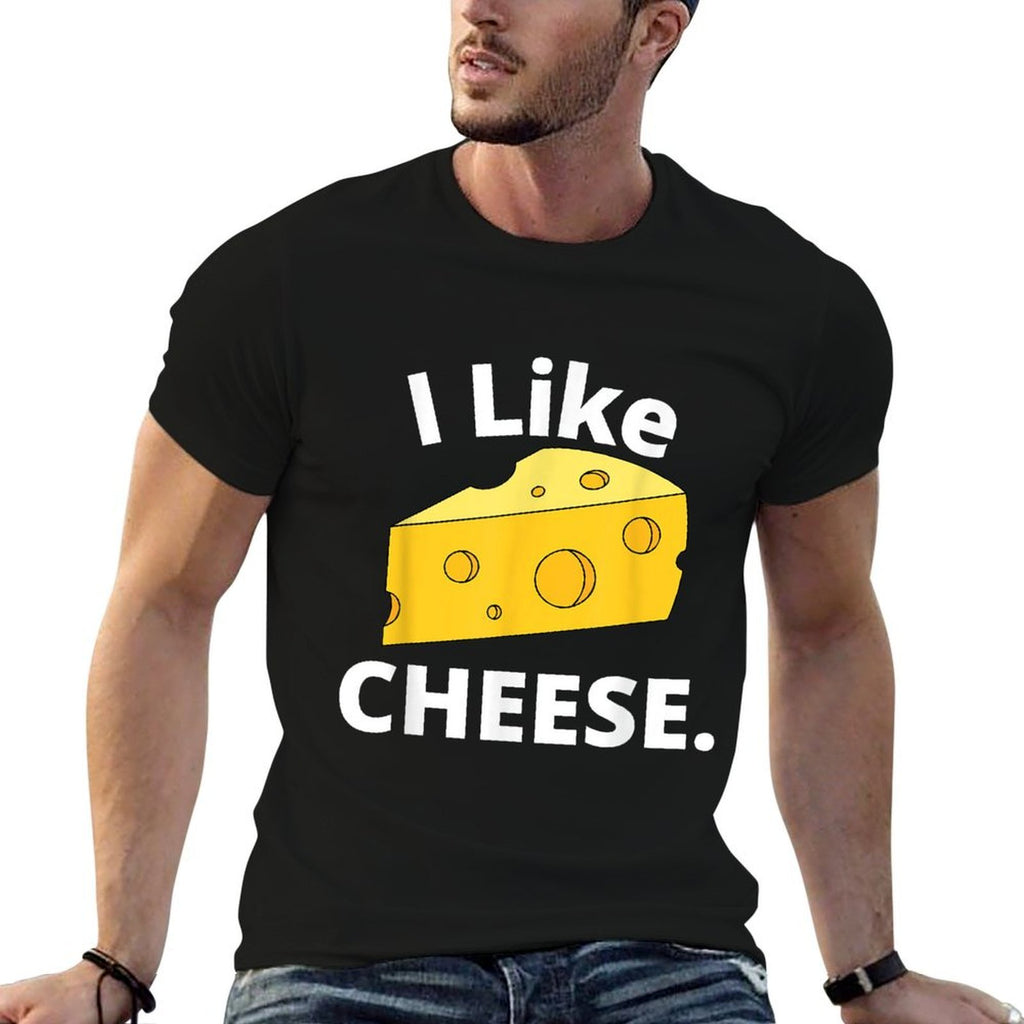 I Like Cheese Minimalist Funny  Versatile T-Shirt