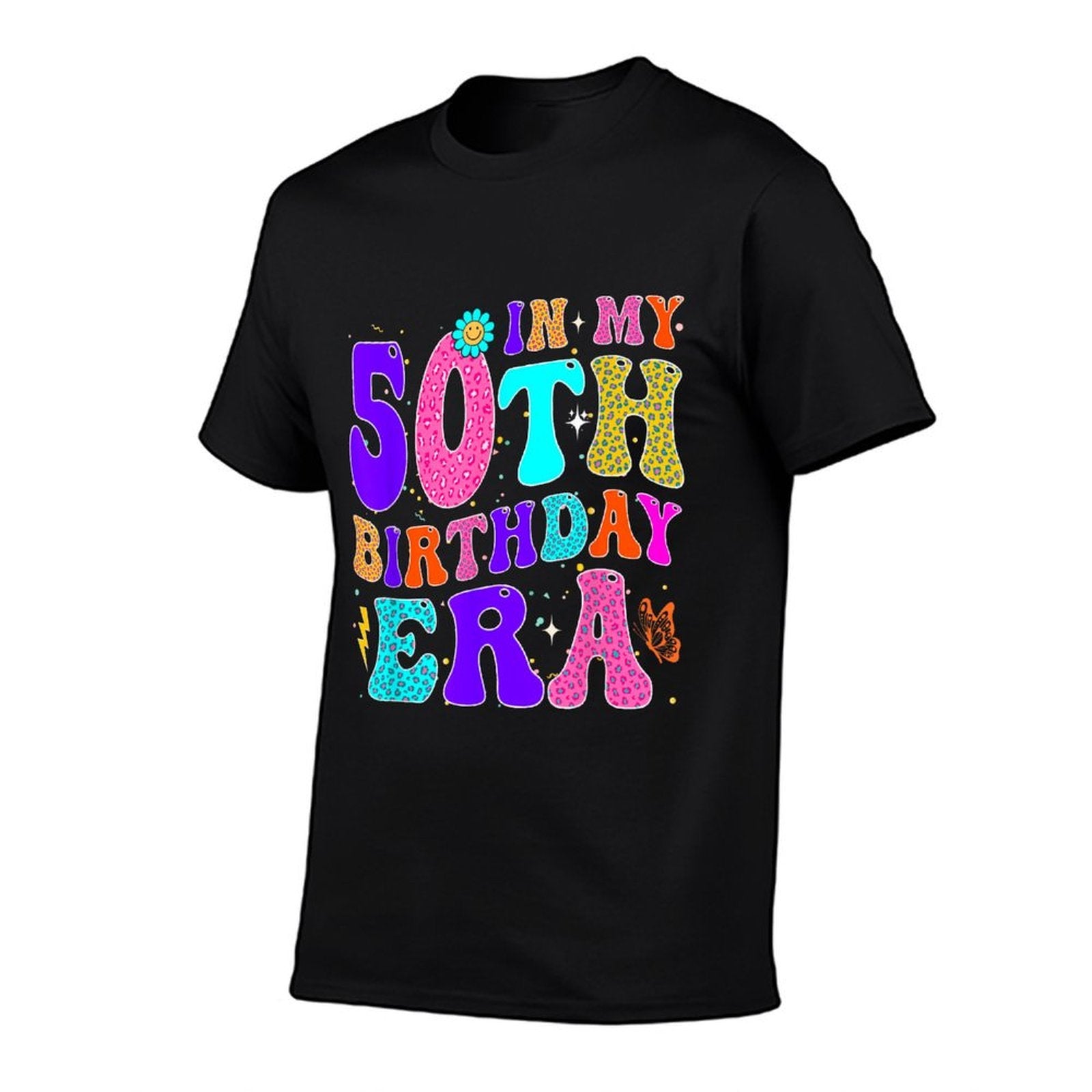 In My 50th Birthday Era Girl Groovy 50 Year Old Bday Apparel  Durable T-Shirt
