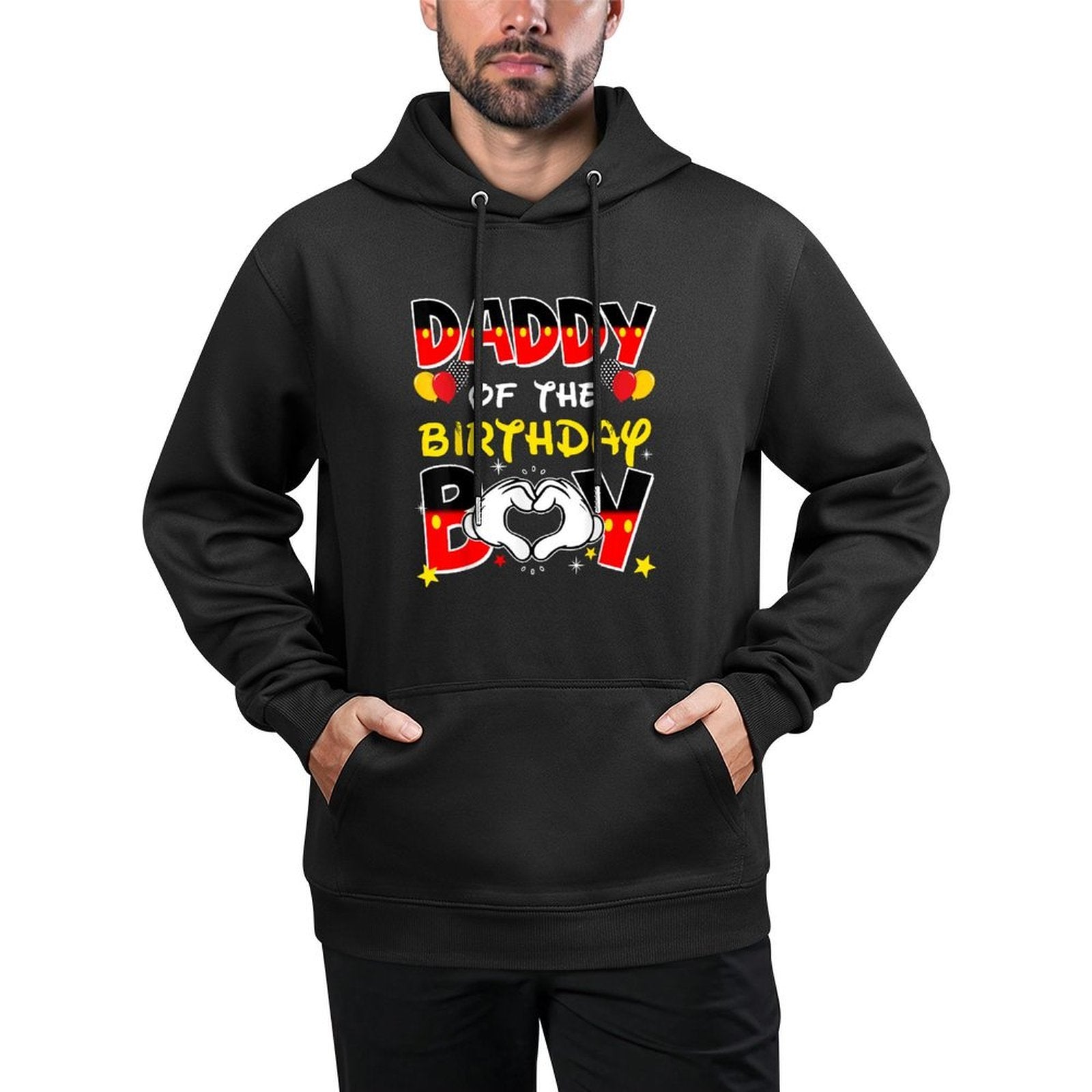 Dad And Mom Daddy Of The Birthday Boy Family Party Decor Pilling-Resistant Hoodie