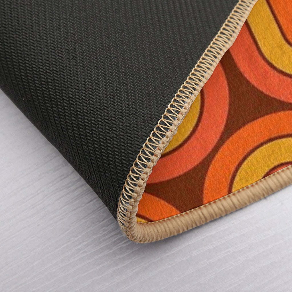 Retro Geometric Gradient Design  Anti-Trip Bath Mat