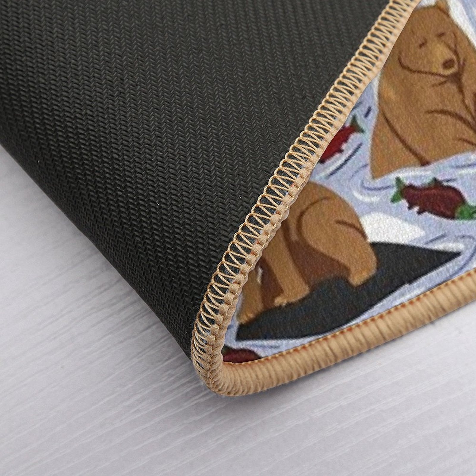 Katmai Bears Repeating Pattern  Absorbent Bath Mat