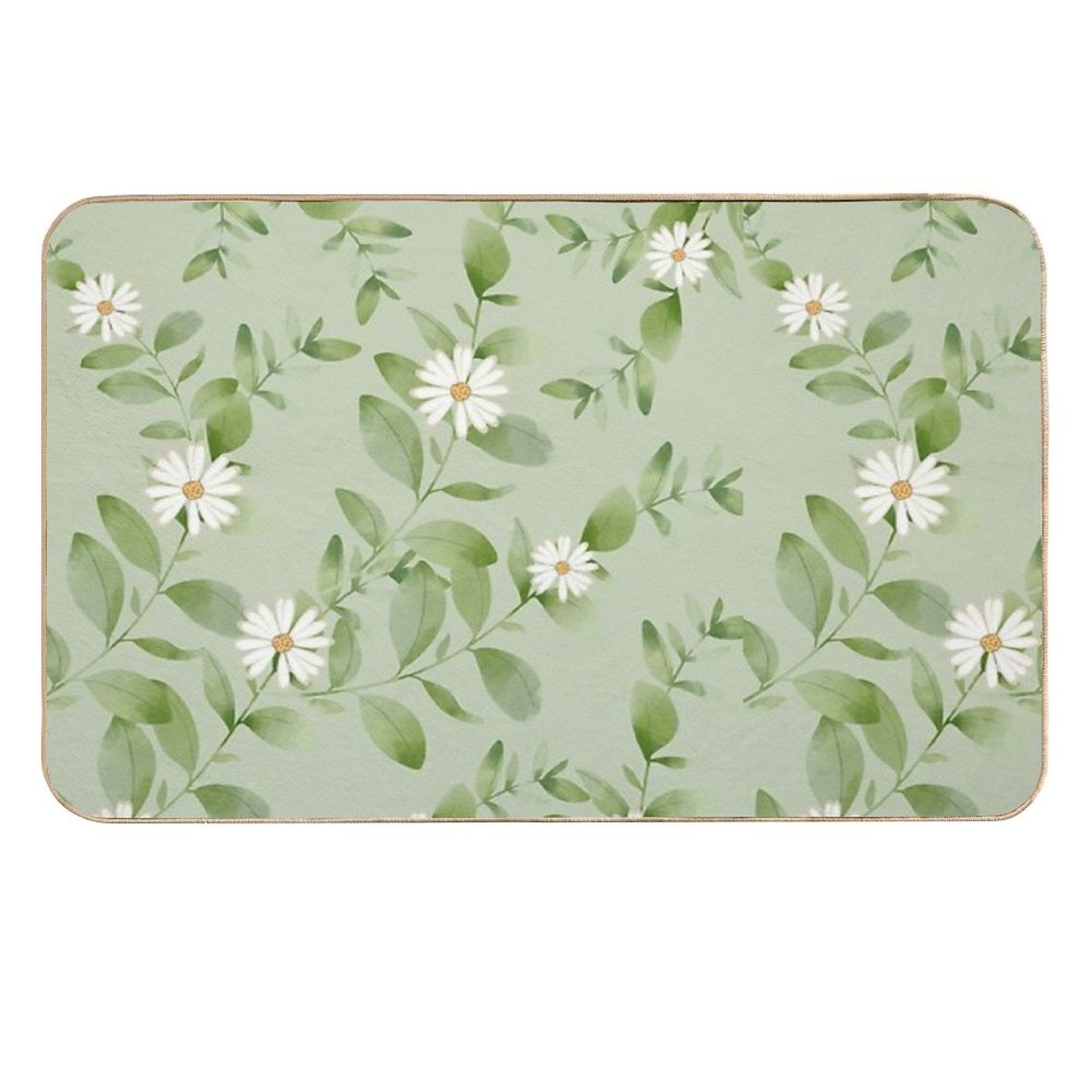 Plants  Flowers  Easy To Clean Bath Mat