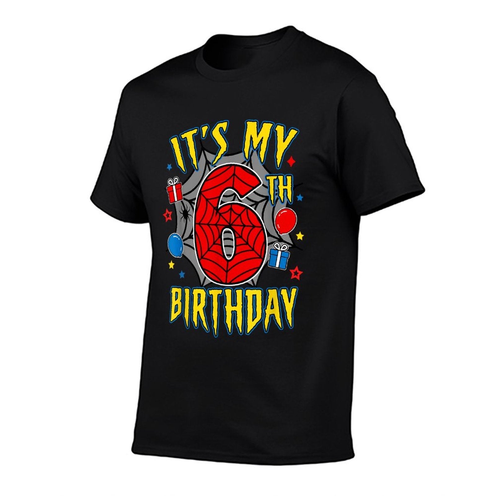 It's My 6th Birthday Spider Theme Party Turning 6yr Boy Kids  Classic T-Shirt
