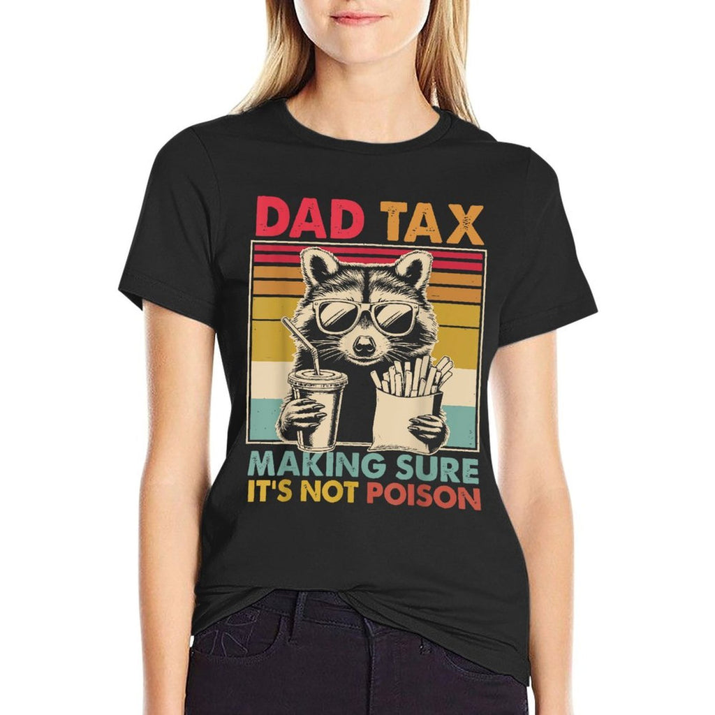 Dad Tax Making Sure Its Not Poison Men Funny Fathers Day  Heathered Texture T-Shirt