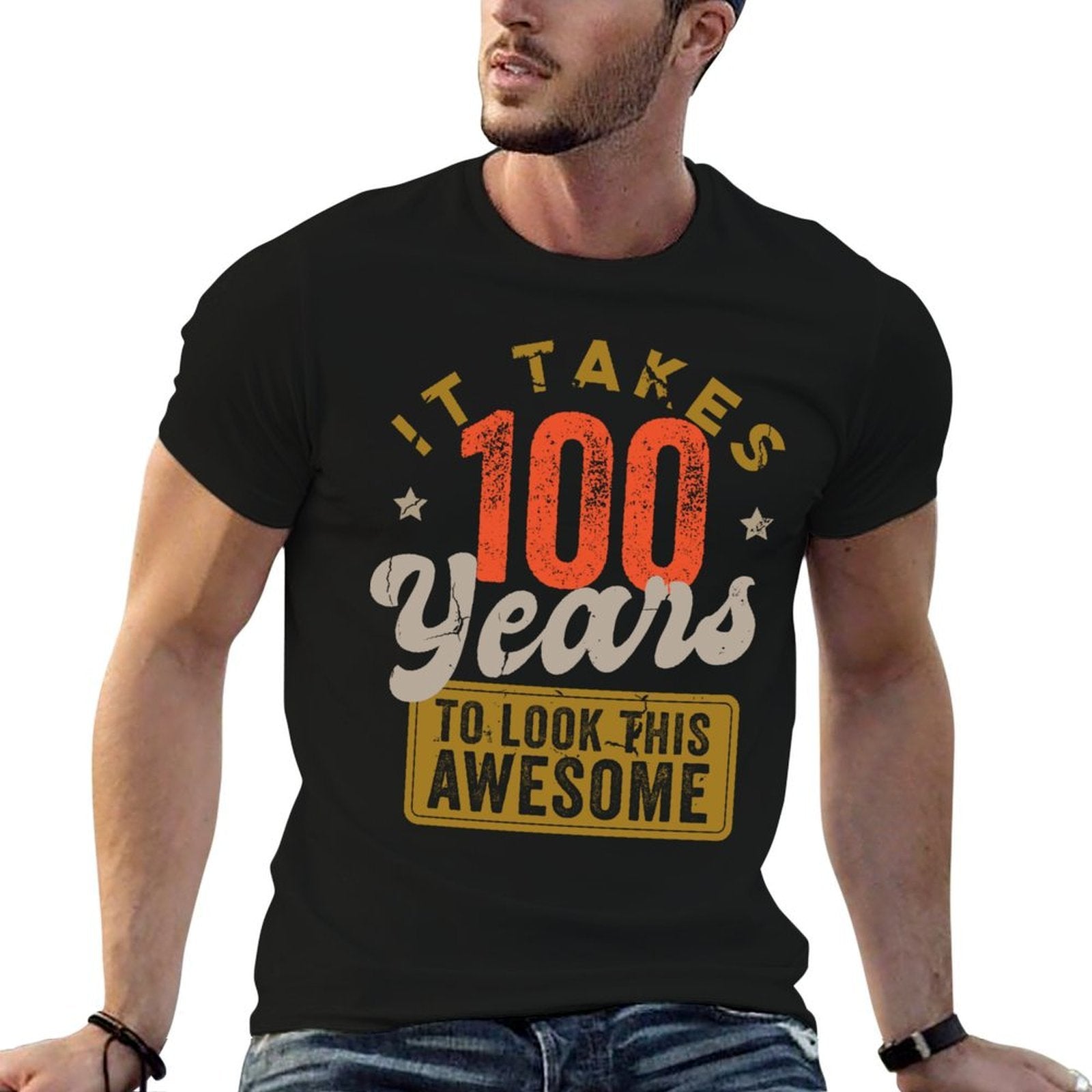 Awesome 100 Year Old - Vintage 100th Birthday  Trendy Pattern T-Shirt