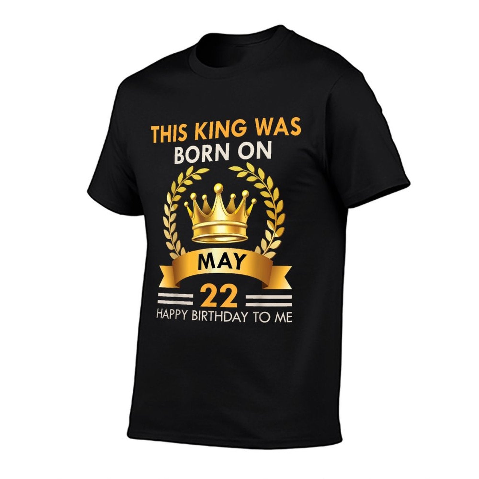 This KING Was Born On May 22 - Happy Birthday Boys Men  Heathered Texture T-Shirt