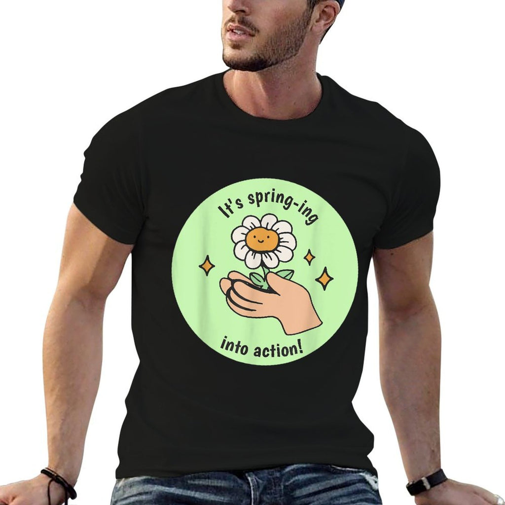 Its Spring-ing Into Action! Funny Bloom Spring Present  Lightweight T-Shirt