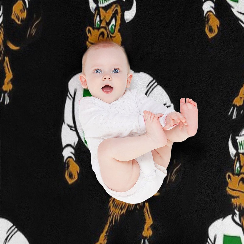 Marshal U. Vintage Retro Mascot Logo Easy Care Throw Blanket