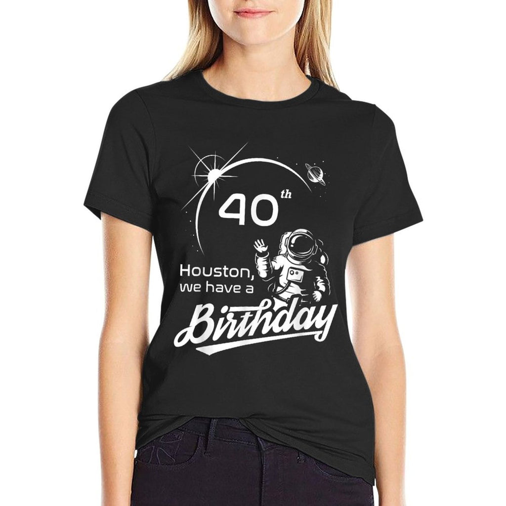 Astronaut 40th Birthday Chic Clothing Perfect Delivery Gift  Fade-proof Color T-Shirt