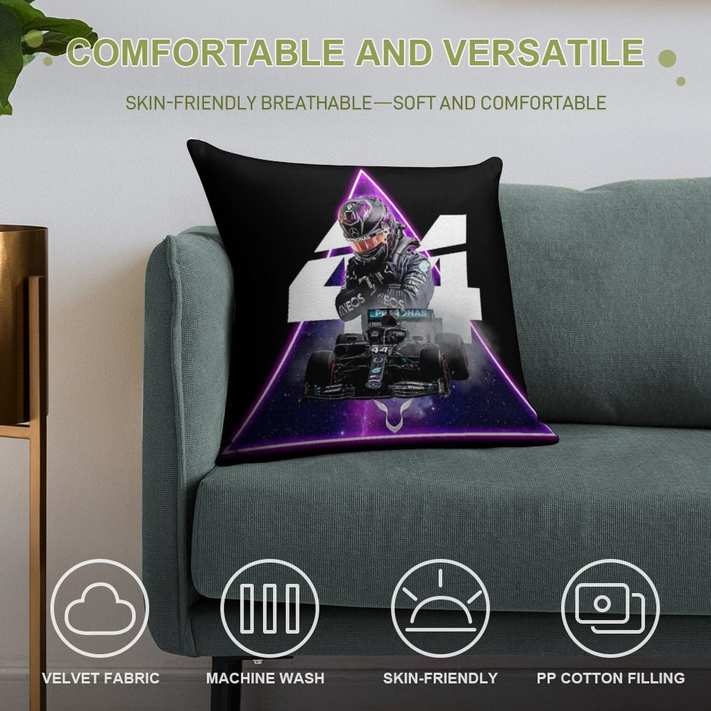 Lewis Hamilton F1 Mercedes Champion 2020 Soft Fade-Resistant Throw Pillow