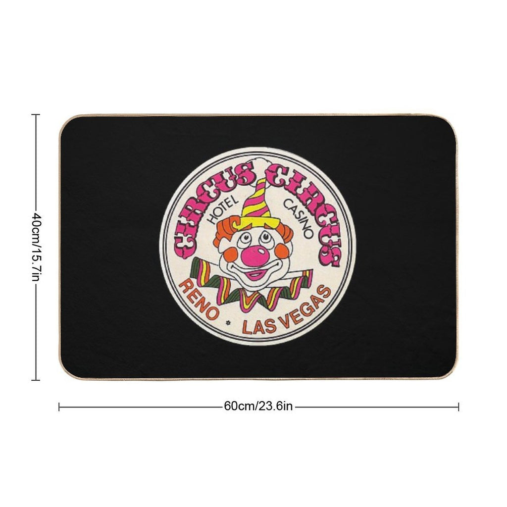 Circus Circus Casino Hotel Vintage Clown Retro Las Vegas  Odorless Bath Mat