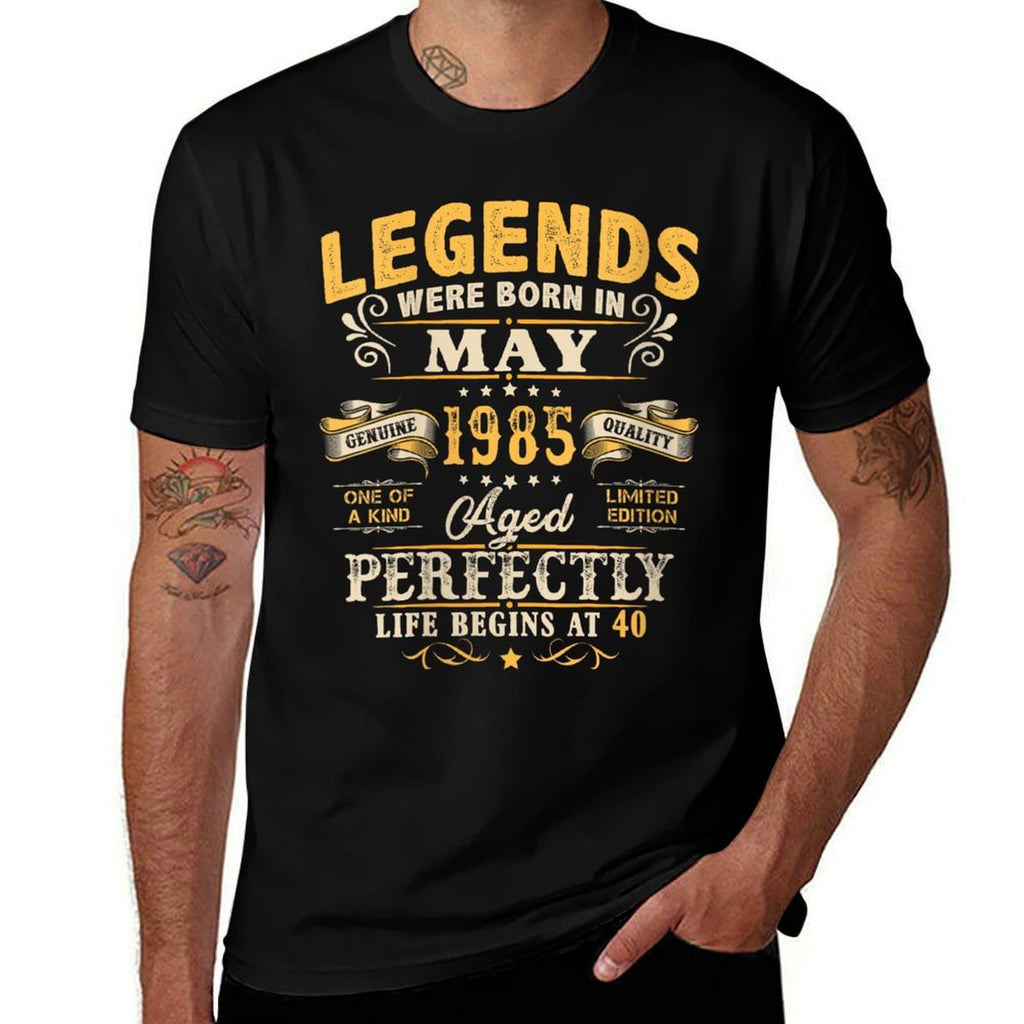 Womens 40 Year Old Vintage Made In May 1985 40th Birthday Gifts Men  Wrinkle-resistant T-Shirt