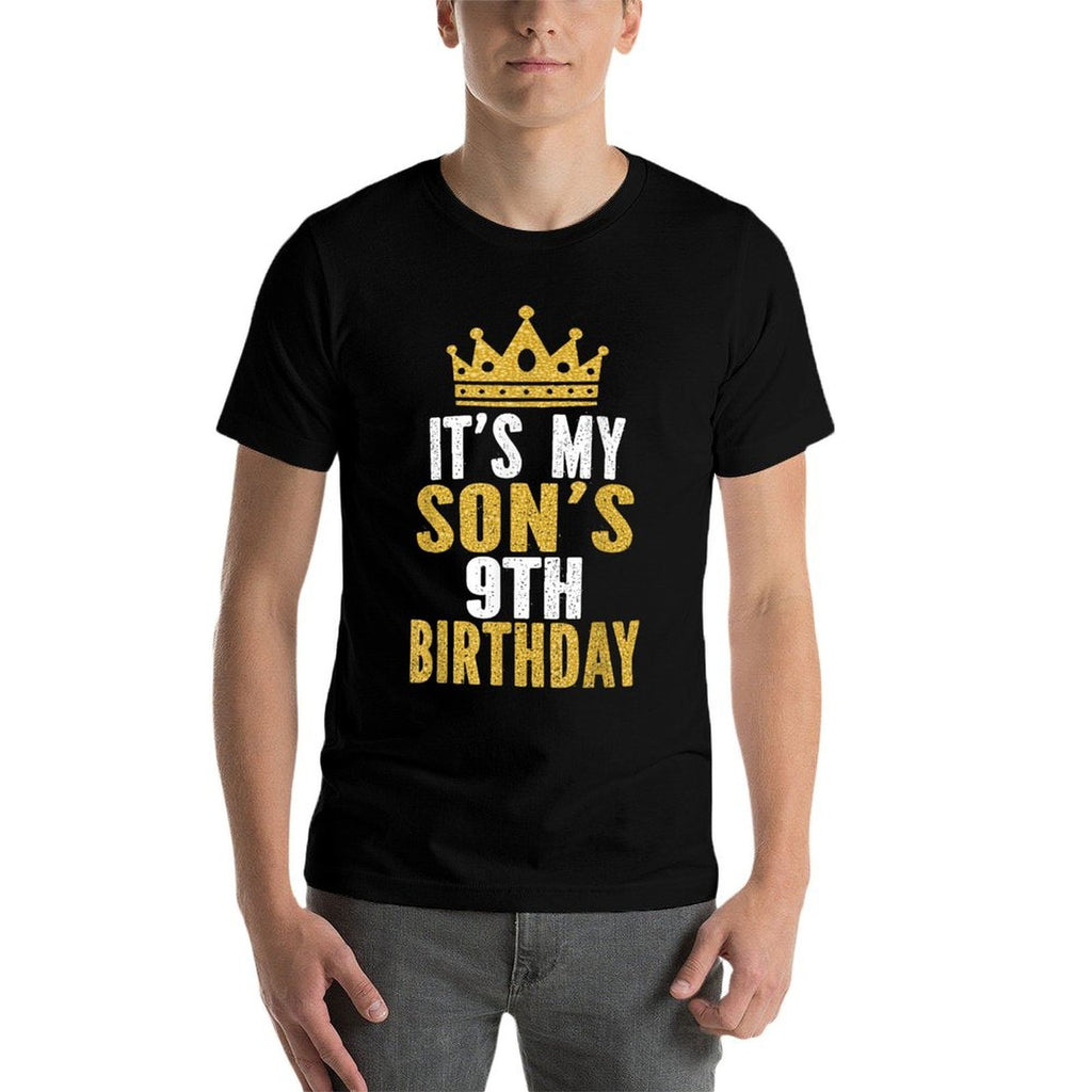 It's My Son's 9th Birthday 9 Years Old Boy  Polyester Blend T-Shirt