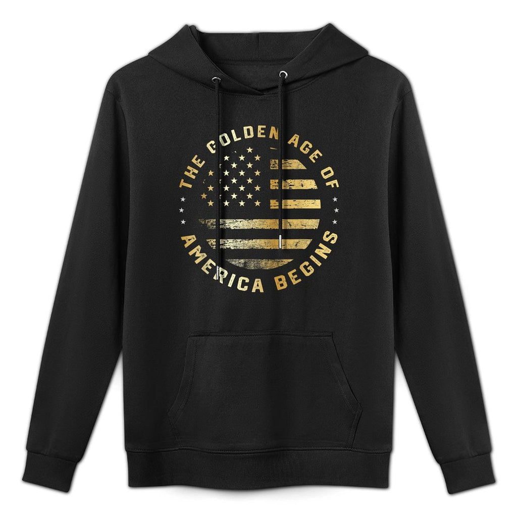Trump The Golden Age of America Begins 2025 Easy Care Hoodie