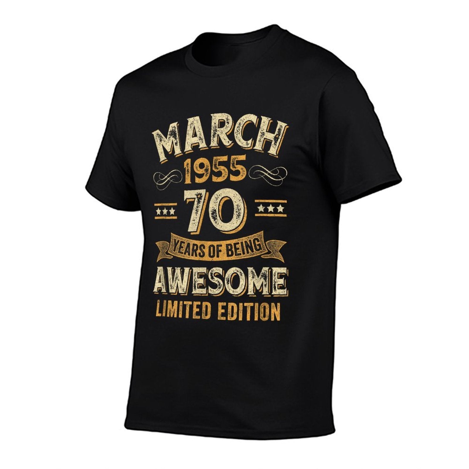 70 Years Awesome Vintage March 1955 70Th Birthday  Stretchy T-Shirt