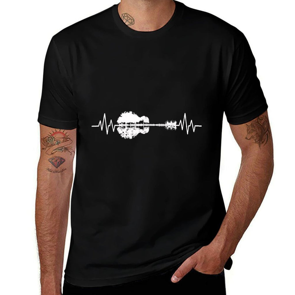 Nature Heartbeat Guitar Music Lover  Classic T-Shirt