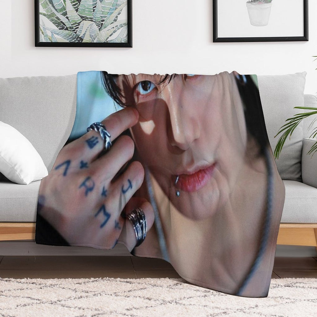 Jungkook Seven Machine-washable Throw Blanket