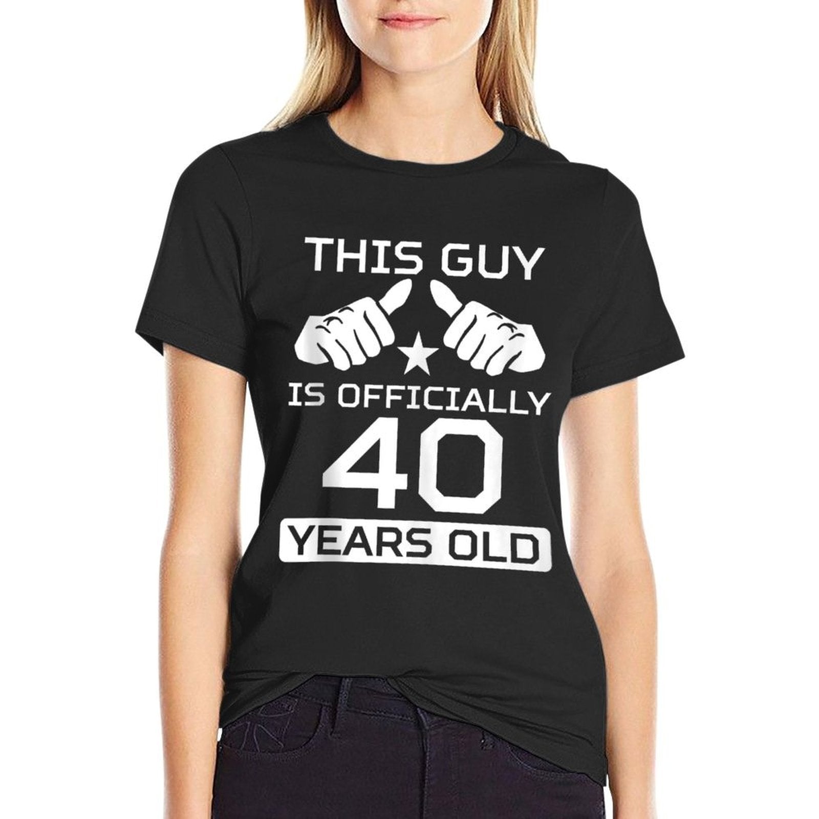 Mens This Guy Is Officially 40 Years Old 40th Birthday  Durable T-Shirt
