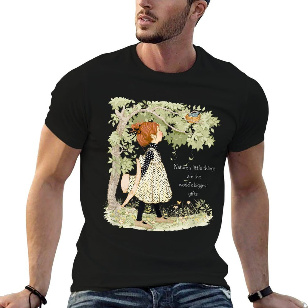 Holly Hobbie Classic Natures Little Things Light Text  High-quality Stitching T-Shirt