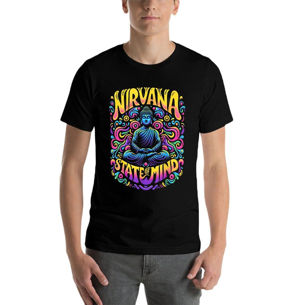 Nirvana State Of Mind Meditation Funny Graphics  Trendy Pattern T-Shirt