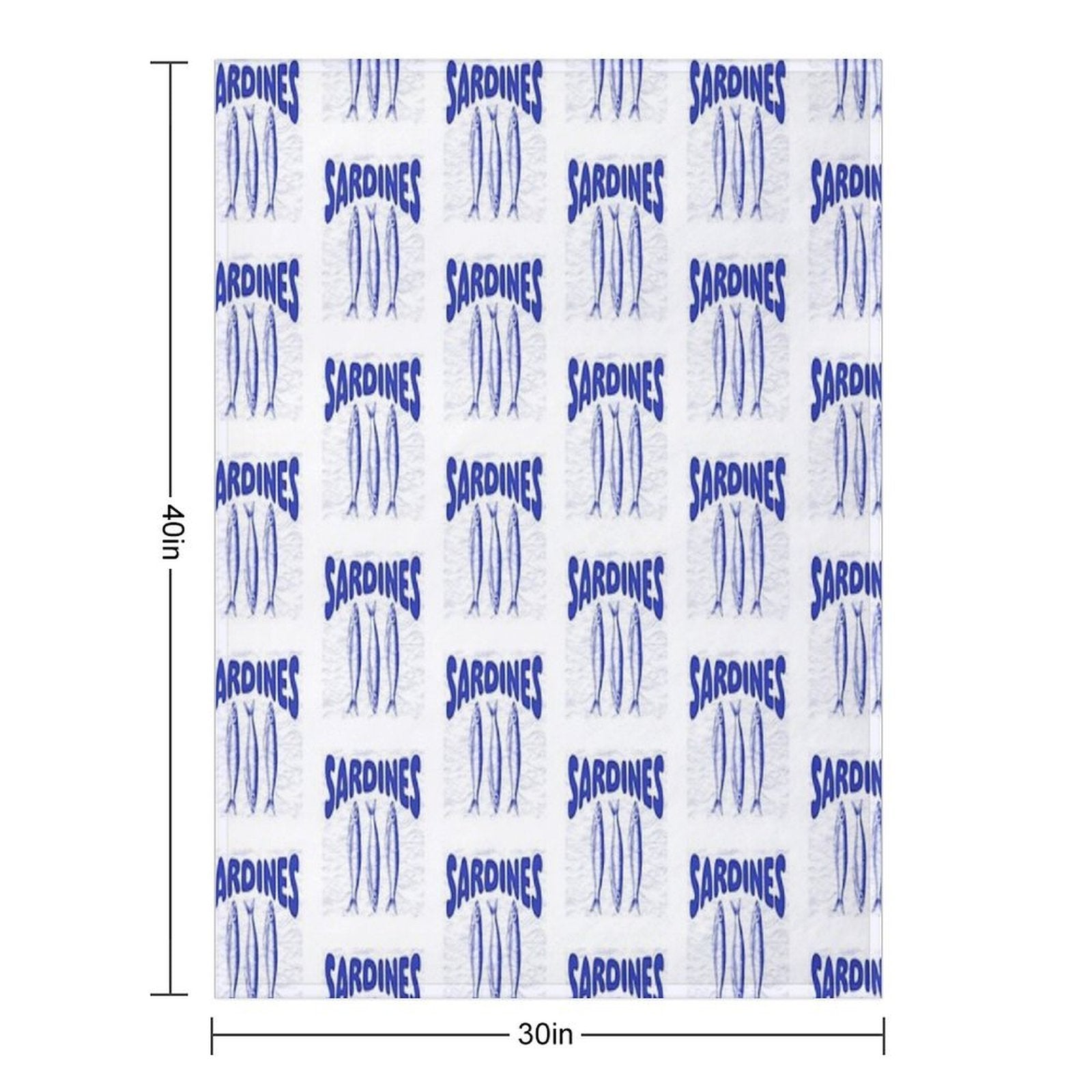 Portuguese Sardines Gift-ready Throw Blanket
