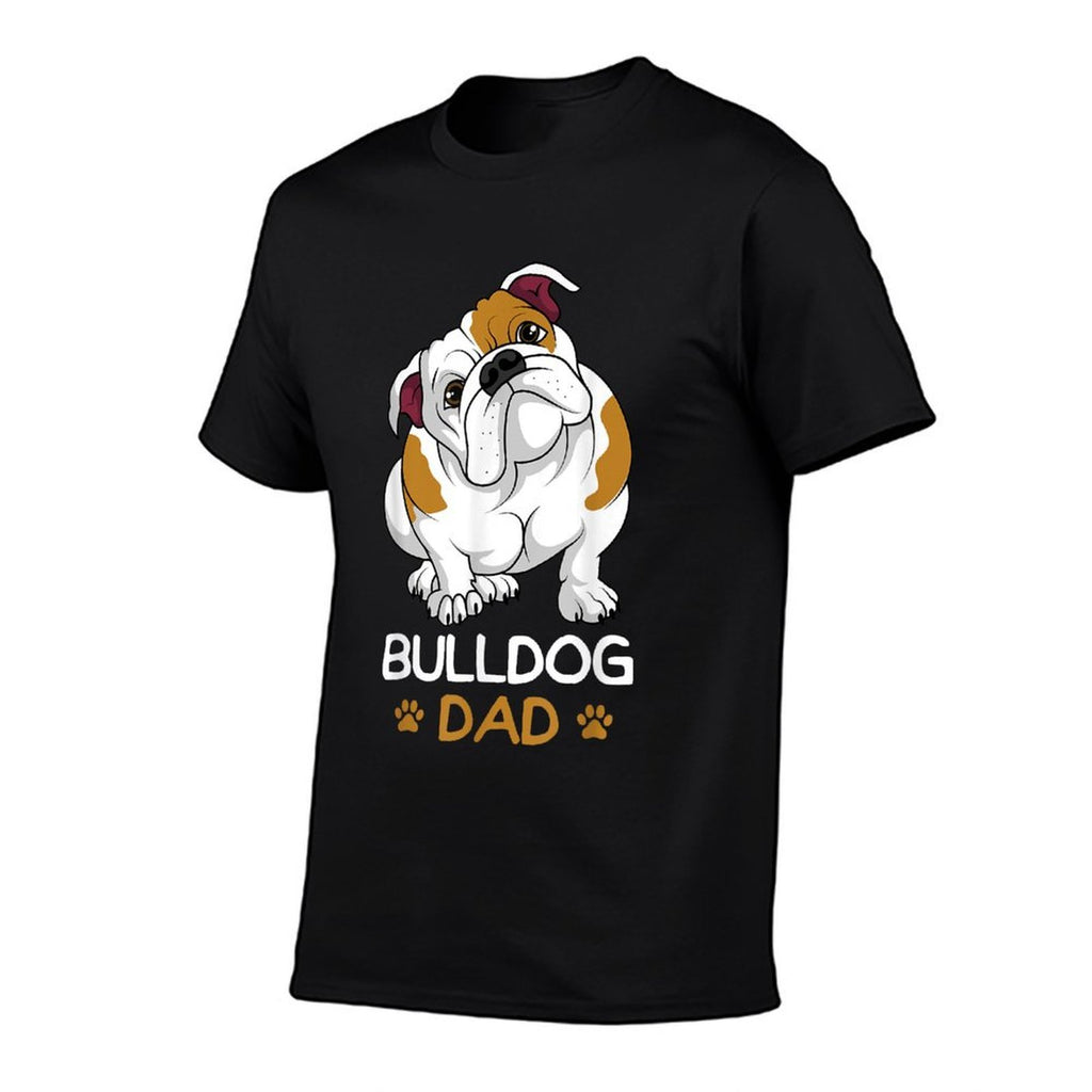 Bulldog Dad Funny English Bulldog Dog Owner for Men  Slim-fit Cut T-Shirt