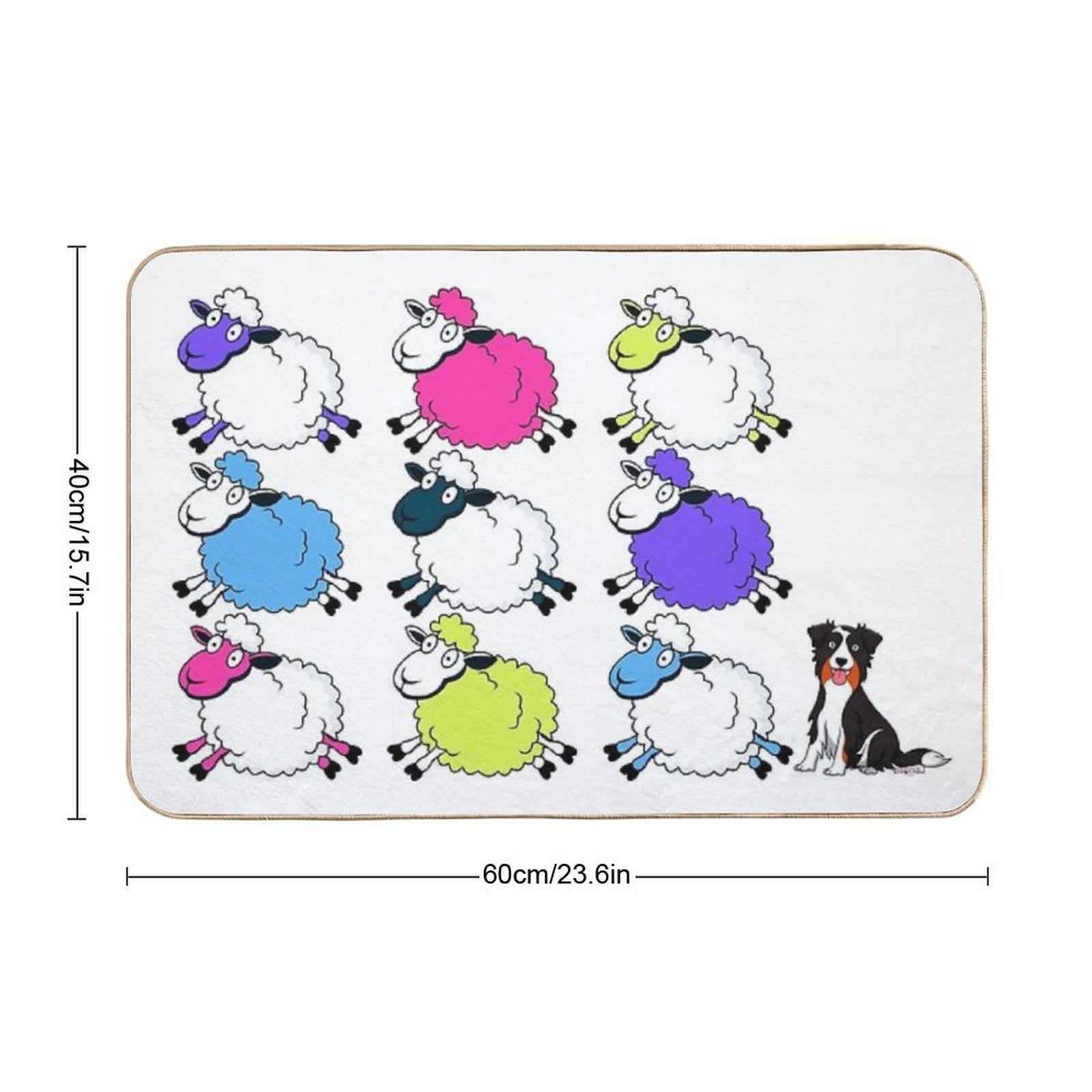 Unique Sheep  Stain-Proof Bath Mat