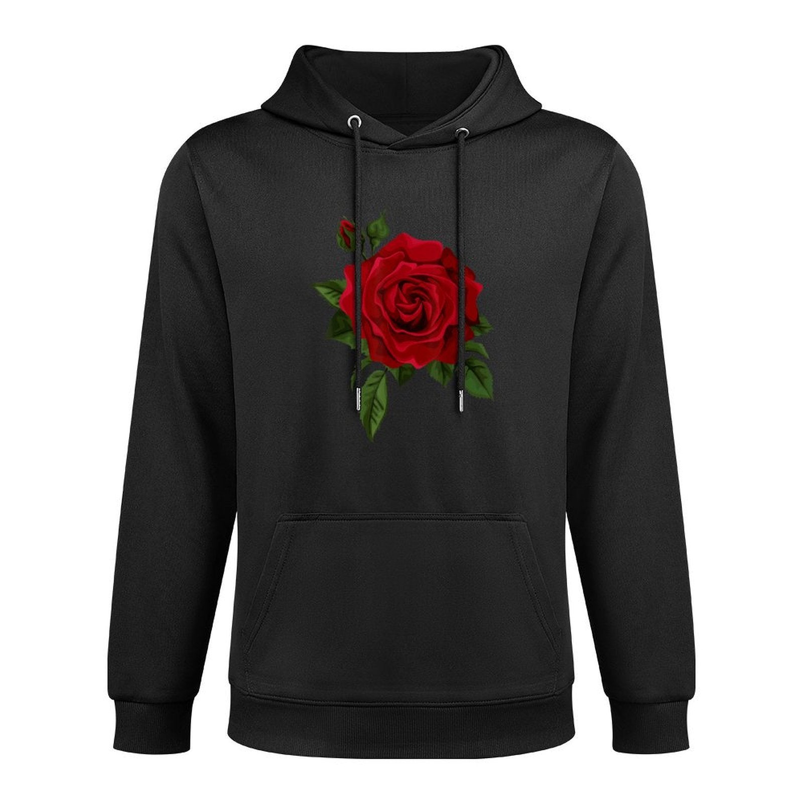 Single Red Roses Flower of Cute Red Roses Flower Gardening Pilling-Resistant Hoodie