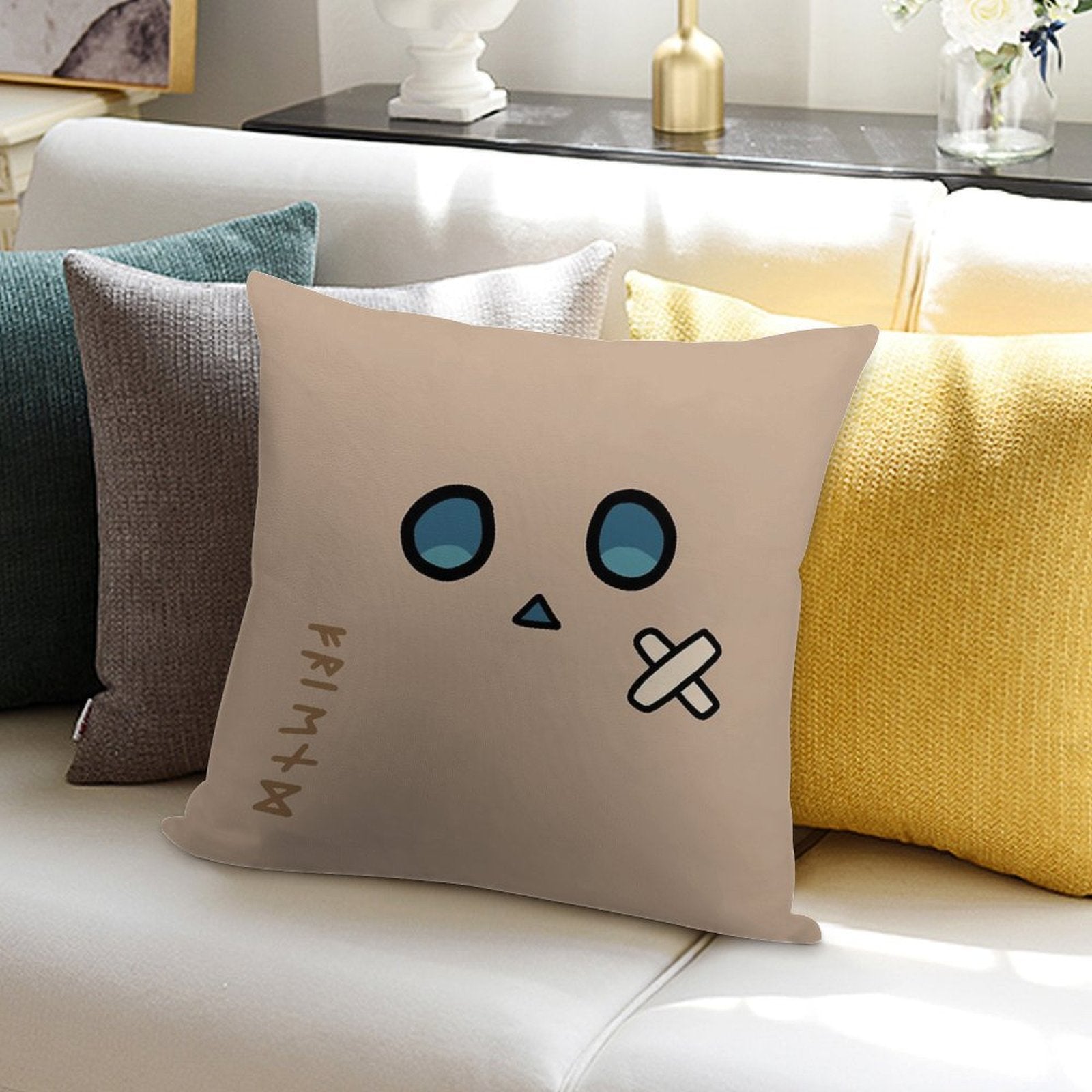 Friend - Nanashi Mumei Mascot △ - Hololive #HoloCouncil Soft Multiple Sizes Throw Pillow