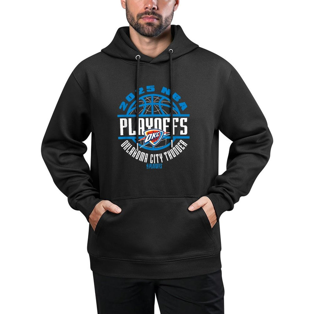 NBA Official Oklahoma City Thunder 2025 Playoffs Game Time Medium-Weight Fabric Hoodie