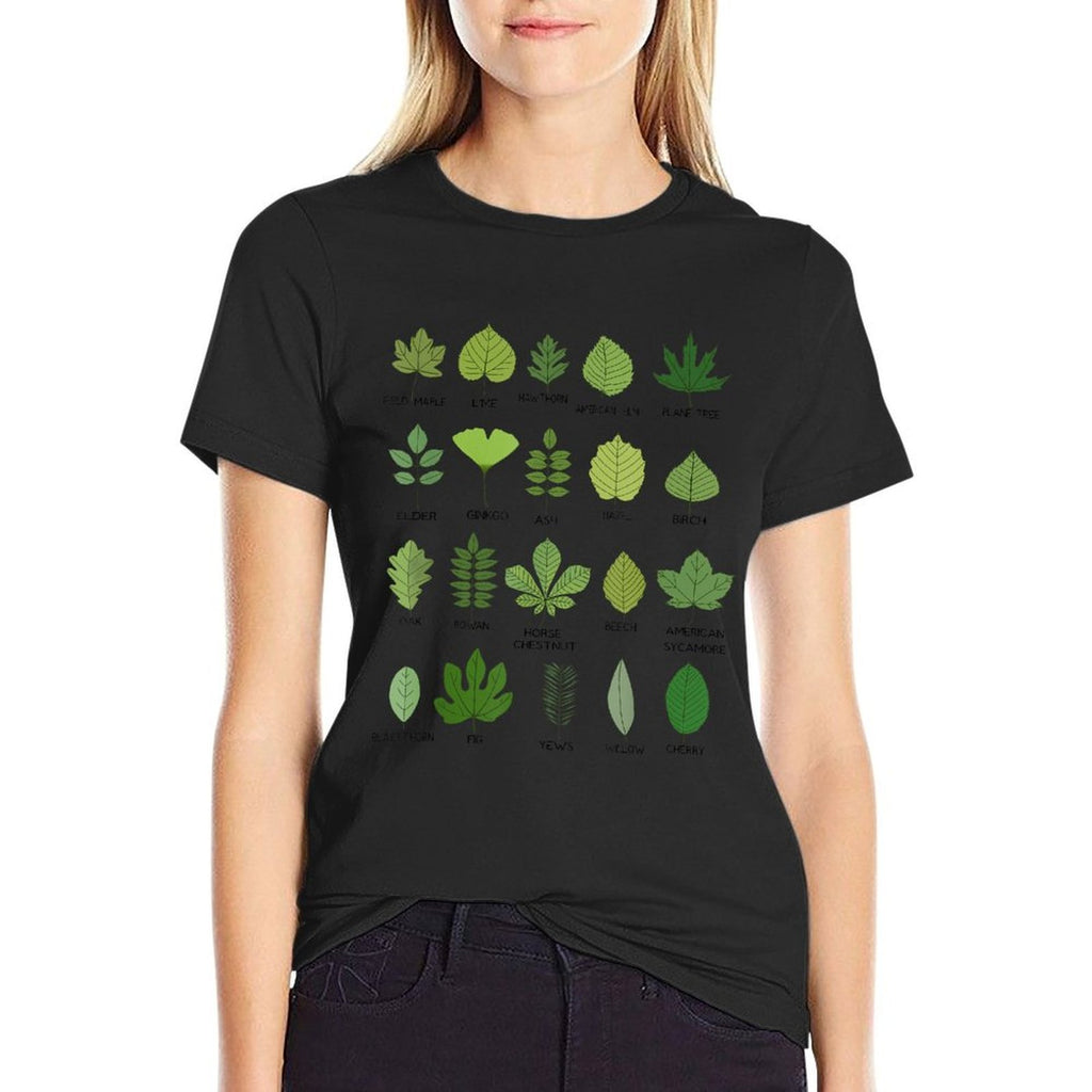 Different Types of Tree Leaves, Common Leaves, Nature Lovers  Quick-drying T-Shirt