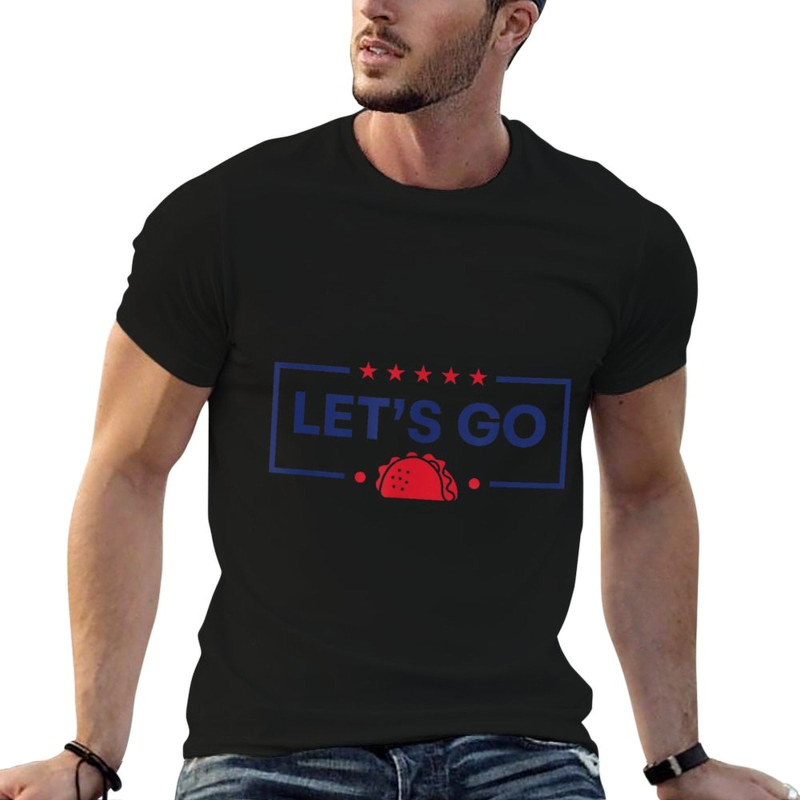 Funny Lets Go Taco  Stretchy T-Shirt