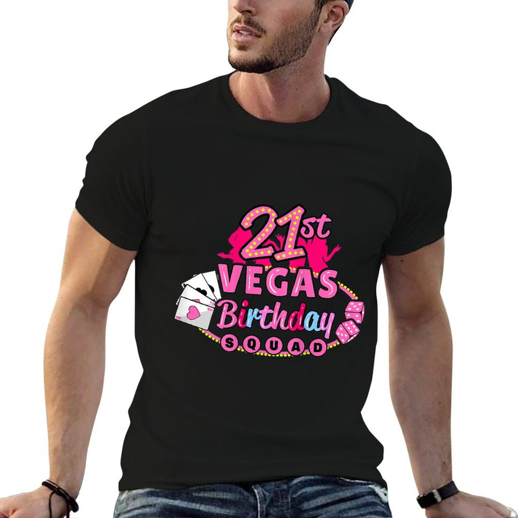 Womens Las Vegas Birthday Squad Girls 21st Birthday Comfortable T-Shirt