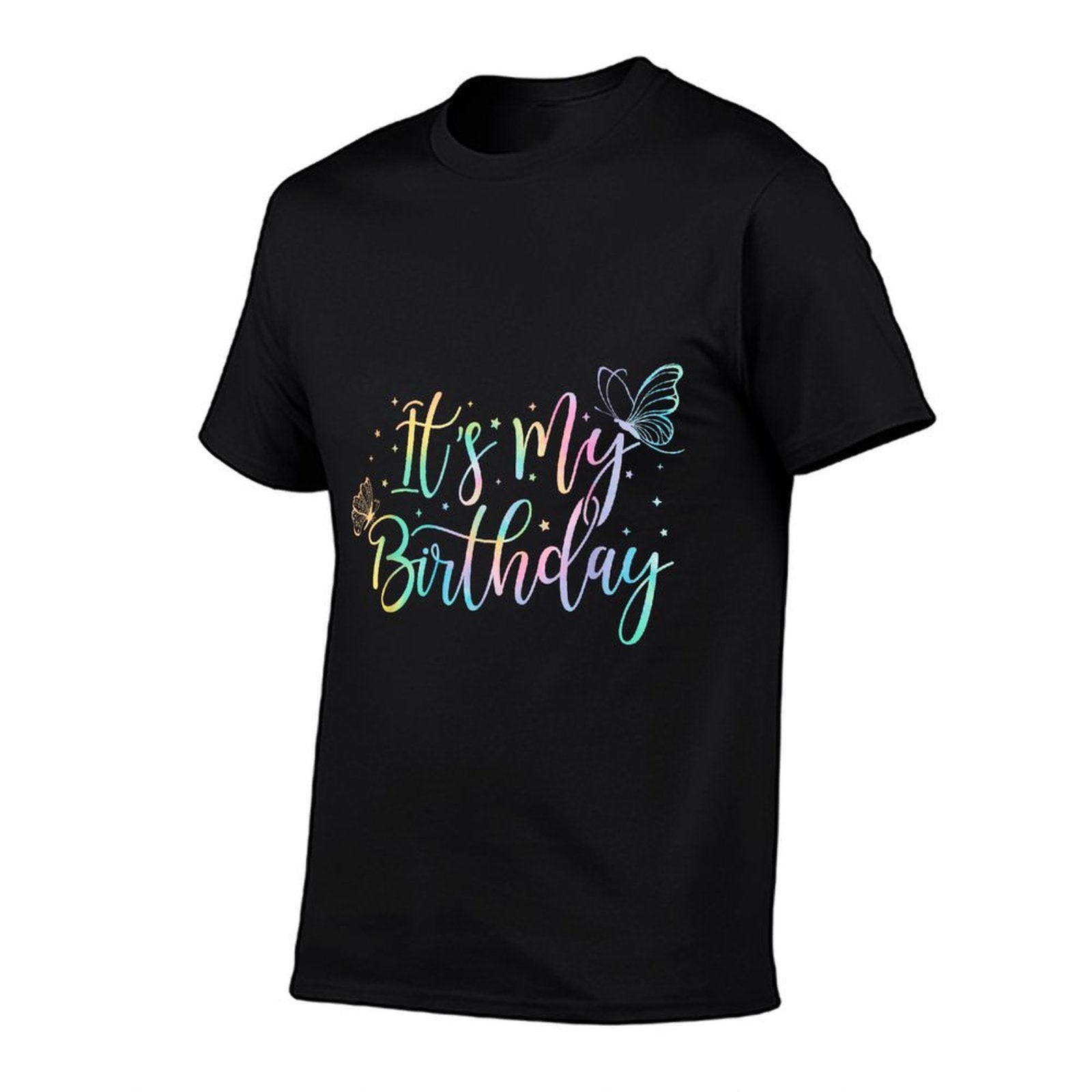 It's My Birthday Butterfly Tie Dye Birthday Party Women Girl  Easy-care T-Shirt