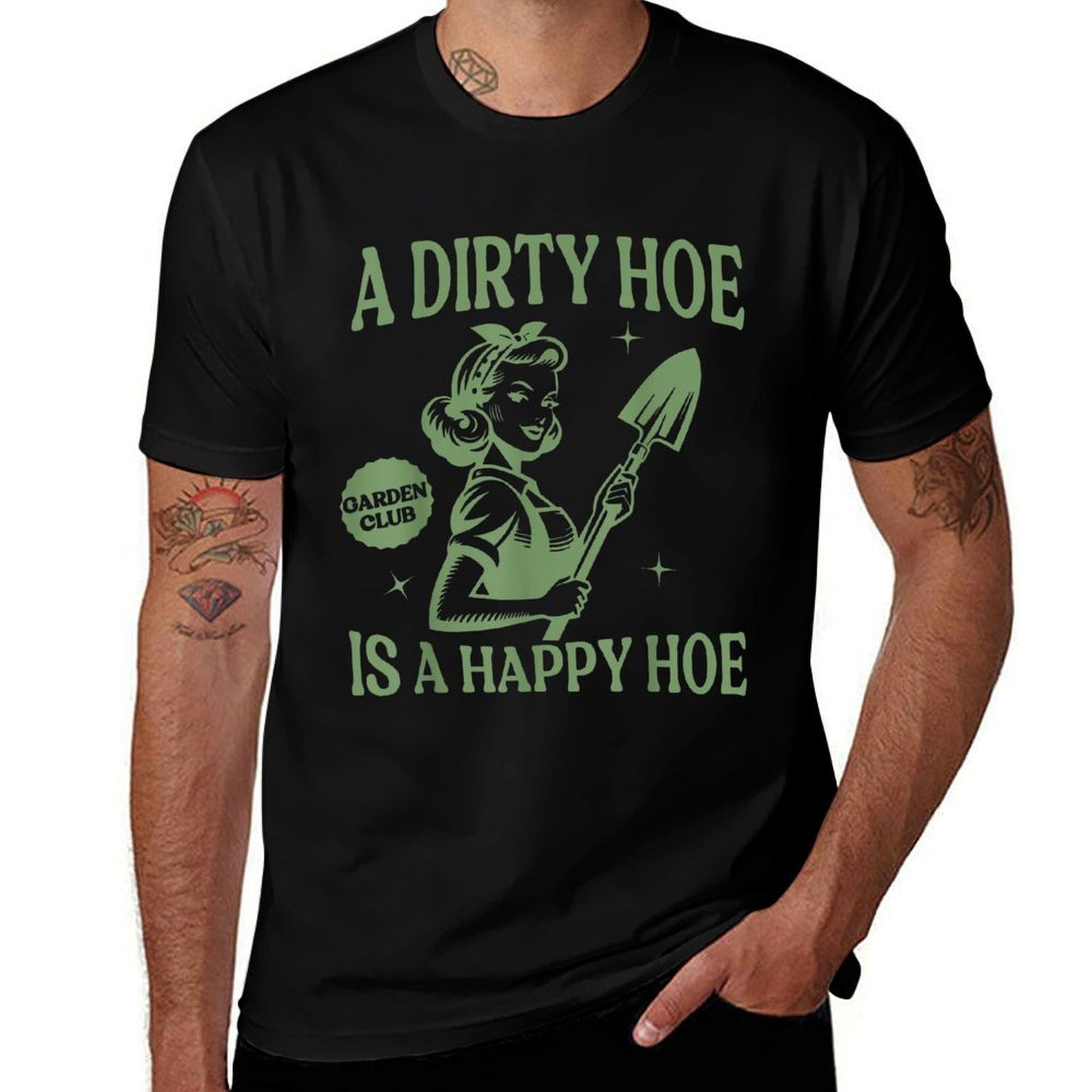 A Dirty Hoe Is A Happy Hoe Funny Gardening Plant Lover Women Comfortable T-Shirt