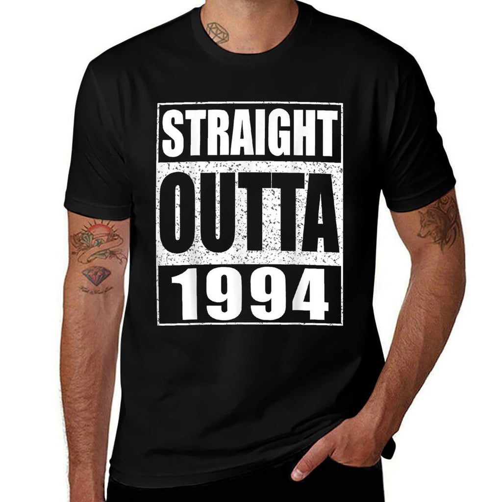 Straight Outta 1994 Funny 30th Birthday  Rolled Sleeves T-Shirt