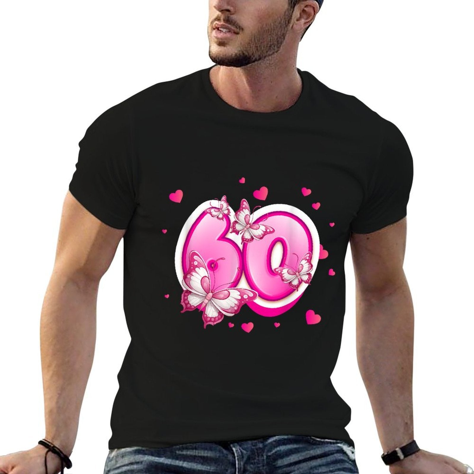 60th Birthday Cute Butterfly for 60 Years Old Girl Women  Quick-drying T-Shirt