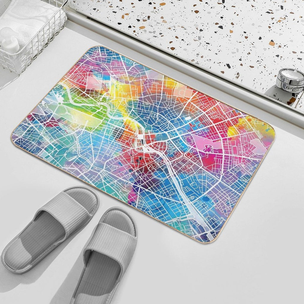 Berlin Map  Eco-Friendly Bath Mat