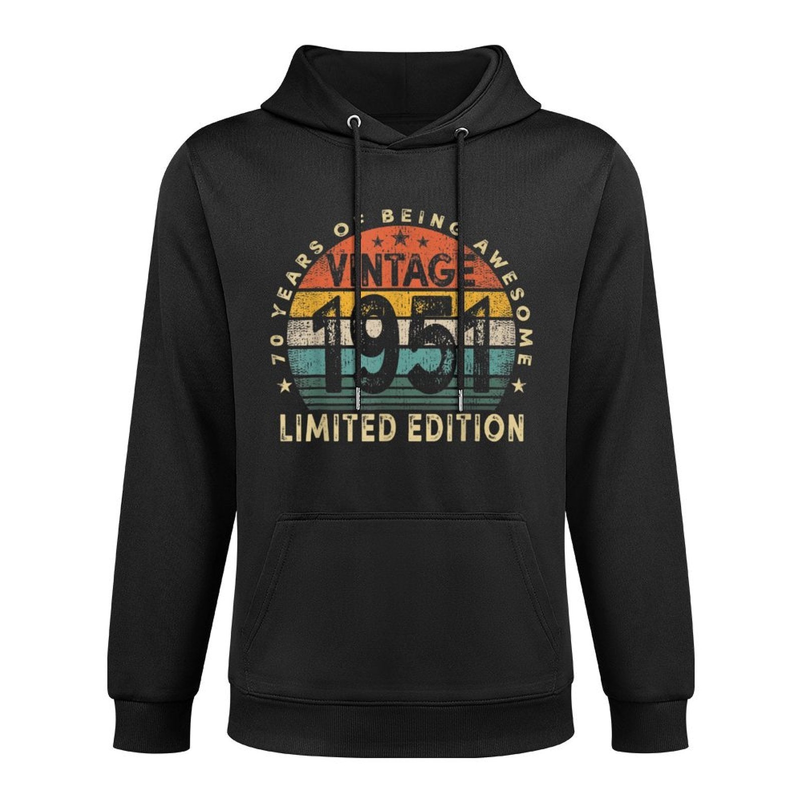 70 Year Old Vintage 1951 Limited Edition 70th Birthday Cotton-Polyester Blend Hoodie