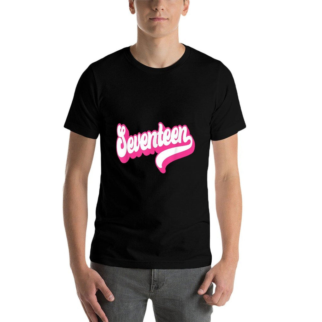 Seventeen 17 Years Old Pink For Girls For Her 17th Birthday  Vintage-inspired T-Shirt