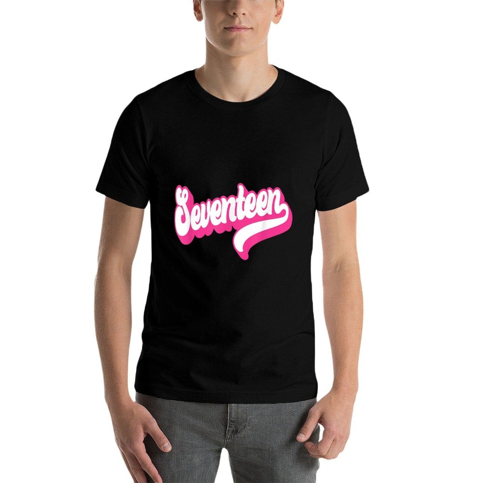 Seventeen 17 Years Old Pink For Girls For Her 17th Birthday  Vintage-inspired T-Shirt